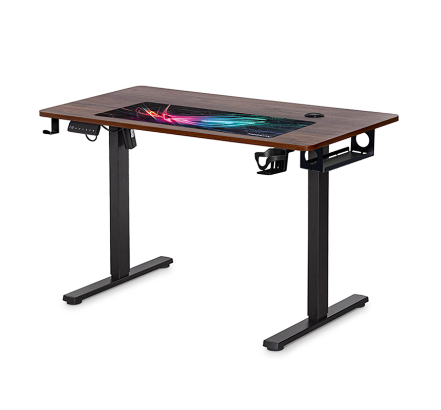 Стіл геймерський Mealux PowerDesk Energy з електрорегулюванням висоти (EVO-201) 120x60 Коричневий (Walnut)