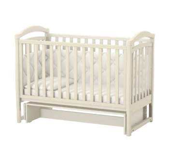 Кровать для новорожденных Верес ЛД6 06.3.1.1 с маятником без ящика 40.1.0 120x60 Бежевый (Слоновая кость) фото-1