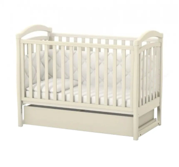 Кровать для новорожденных Верес ЛД6 06.3.1.1 с ящиком без маятника 40.6.1 120x60 Бежевый (Слоновая кость) фото-1
