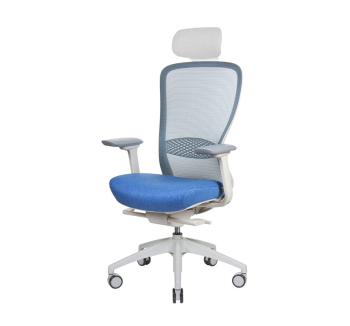 Кресло Kreslalux In-point light grey (без подголовника) Синий (M66009 SCUBA BLUE LN05) фото-1