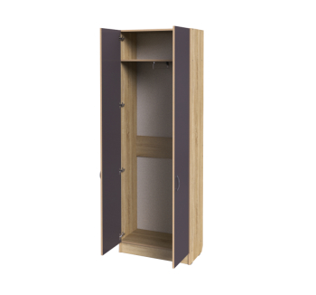 Шкаф гардероб Тиса Мебель ШО-10 70x35x205 Серый (Серый)