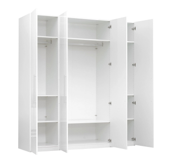 Шкаф гардероб Embawood Глосси 4Д 195.4x59.4x218.6 Белый (Белый) фото-2