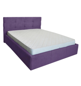 Кровать RICHMAN Манчестер Стандарт 190(200)x140 Фиолетовый (Флай 2216 Черный Пуговицы) фото-1