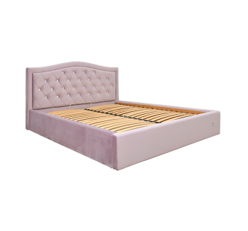 Кровать RICHMAN Скарлетт Вип с подъемным механизмом 190(200)x180 Розовый (Simple 3 Хром Стразы) фото-1