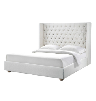 Ліжко DLS Дженіфер 200x160 Білий (ZEUS DELUXE white Бук) фото-1