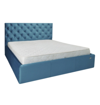 Ліжко RICHMAN Ковентрі Стандарт 190(200)x160 Синій (Флай 2220 Чорний Гудзики)
