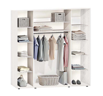 Шкаф гардероб Комфорт Мебель Макси (без фасада) 210x60x210 Белый (Белый) фото-1