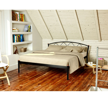 Кровать Метакам Jasmine-1 200x90 Серый (Шагрень серая) фото-2