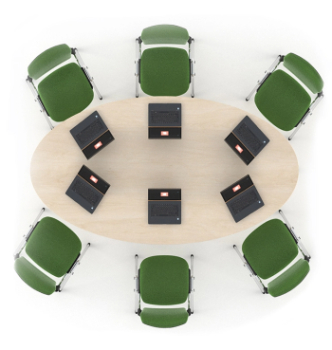 Стол конференционный M-Concept Серия Техно-Плюс T1.08.24 240x120 Красный (Яблоня Локарно) фото-2