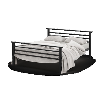 Кровать Метакам Lex-2 190x140 Черный (Черный матовый) фото-1