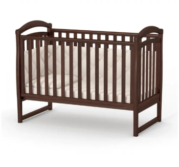 Кровать для новорожденных Верес ЛД6 06.3.1.1 с маятником и ящиком 40.2.1 120x60 Коричневый (Орех) фото-2