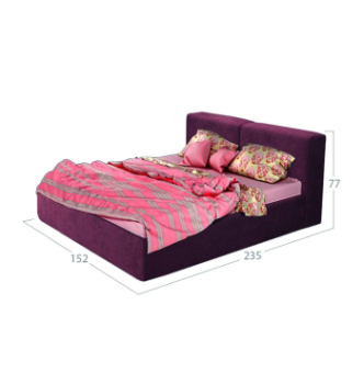 Кровать DLS Кристиан 200x140 Розовый (Intenso 231) фото-2