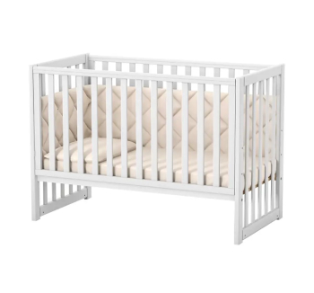 Ліжко для немовлят Верес ЛД13 13.1.1.20 з роликами 34.3.1.1.1.4.06 та шухлядою 40.6.1 120x60 Білий (Білий Сірий) фото-2
