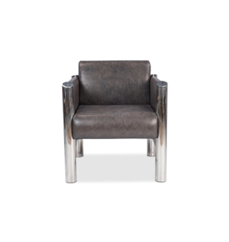 Кресло DLS Спирит-1 71x78 Черный (Флай 2230 Нержавеющая сталь) фото-2