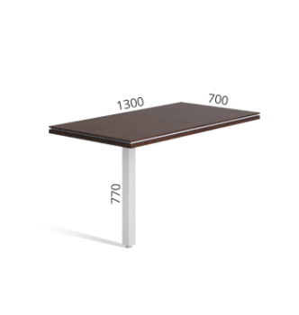 Стол приставной M-Concept Серия Рэй R1.36.13 90x70 Коричневый (Дуб кастелло Серый) фото-2