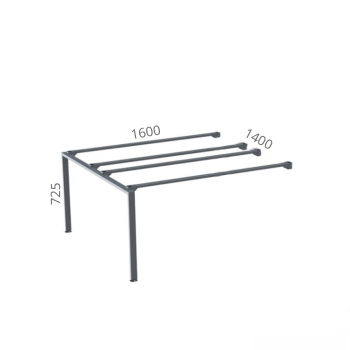 Основание стола Salita Серия Промо T 29/106+L1600 Серый (Графит) фото-2