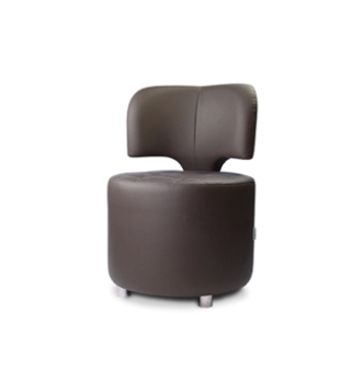 Кресло DLS Рондо-1-55 55x55 (Софитель 20 Bitter Chocolate Нержавеющая сталь) фото-1