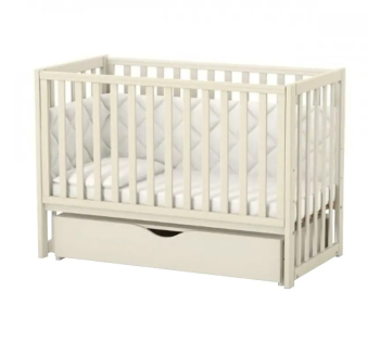 Ліжко для немовлят Верес ЛД13 13.1.1.20 з маятником та шухлядою 40.2.1 120x60 Бежевий (Слонова кістка Cлонова кістка) фото-1