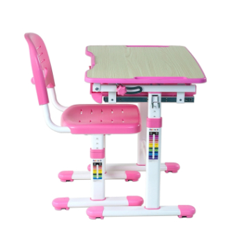 Комплект FunDesk Piccolino парта+стілець Рожевий (Рожевий) фото-2