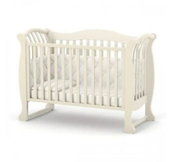 Кровать для новорожденных Верес ЛД19 19.3.1.1 с маятником и ящиком 40.2.1 120x60 Бежевый (Слоновая кость) фото-2