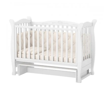 Кровать для новорожденных Верес ЛД15 15.3.1.1 с маятником без ящика 40.1.0 120x60 Белый (Белый) фото-1