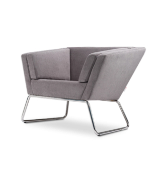 Кресло DLS Ривз-1-KС 100x80 Серый (Флай 2233 Серебро RAL-9006) фото-1