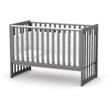Кровать для новорожденных Верес ЛД13 13.1.1.20 с ящиком без маятника 40.6.1 120x60 Серый (Графит Белый) фото-2