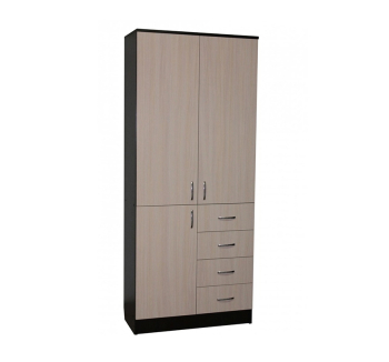 Шкаф NIKA Мебель ОН-16/2 стандарт 70x38x190 Серый (Графит Индастриал)
