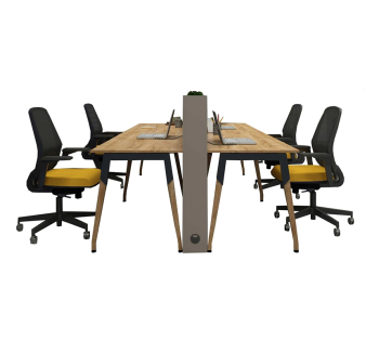 Комплект столів Salita Серія Compaund 35-24 L1600 Коричневий (Готланд Метал графіт/дерево Сірий Графіт) фото-1