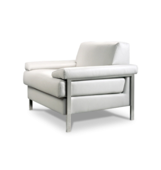 Кресло DLS Гринфилд-1 95x91 Белый (ZEUS DELUXE snow Нержавеющая сталь) фото-1
