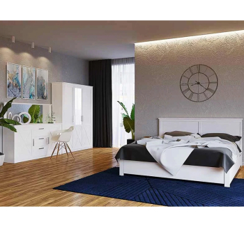 Ліжко Світ меблів двоспальне Ешлі 200x160 Білий (Сосна водевіль Дерев'яний) фото-2