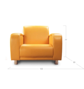 Кресло DLS Ягуар-1 100x95 Оранжевый (FORTUNA 3194) фото-2