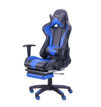 Крісло геймерське AMF VR Racer Magnus Синій (PU Чорний/Синій) фото-1
