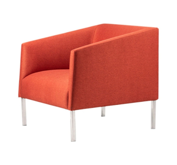Кресло DLS Модена-1-КС 80x80 Оранжевый (Флай 2218 Серебро RAL-9006) фото-1