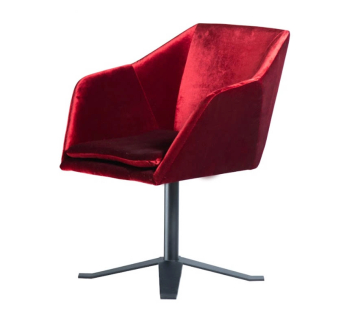 Кресло MegaStyle Marion MK (поворотное) Красный (Bordo 13 Ral 9005 Черный шагрень) фото-2