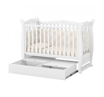 Кровать для новорожденных Верес ЛД15 15.3.1.1 с ящиком без маятника 40.6.1 120x60 Белый (Белый) фото-2