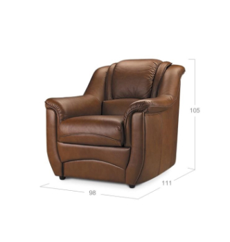 Кресло DLS Чизари-1 98x111 Коричневый (ZEUS DELUXE brick) фото-2