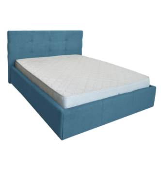 Ліжко RICHMAN Манчестер Комфорт  з підйомним механізмом 190(200)x180 Синій (Флай 2220 Чорний Гудзики) фото-1