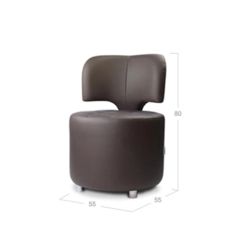 Кресло DLS Рондо-1-55 55x55 Коричневый (Софитель 20 Bitter Chocolate Нержавеющая сталь) фото-2