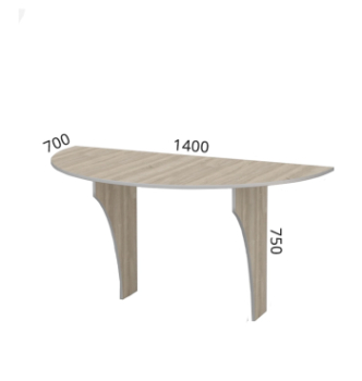 Стол приставной Тиса Мебель СМ-30/1 140x70 Серый (Серый) фото-2