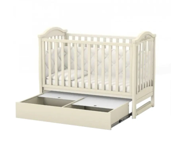 Ліжко для немовлят Верес ЛД3 03.3.1.1 з шухлядою без маятника 40.6.1 120x60 Бежевий (Слонова кістка Cлонова кістка) фото-2
