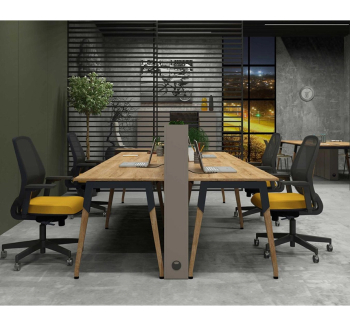 Основание стола Salita Серия Compaund 35/204+L1350 Серый (Металл графит/дерево) фото-2