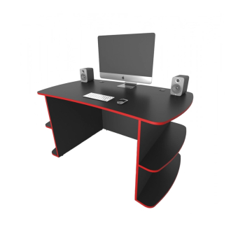 Стол геймерский ZEUS Floki 150x88 Черный (Черный Красный) фото-1