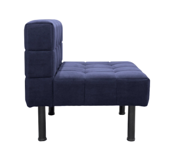 Кресло RICHMAN Тетрис со спинкой 80x80 Синий (KORDROY 220 Белый) фото-2