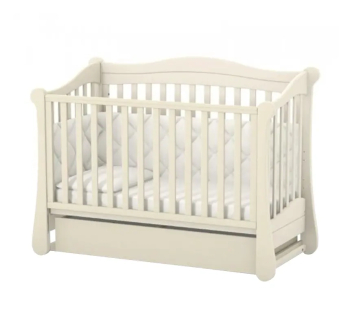 Ліжко для немовлят Верес ЛД18 18.3.1.1 з шухлядою без маятника 40.6.1 120x60 Бежевий (Слонова кістка Cлонова кістка) фото-1