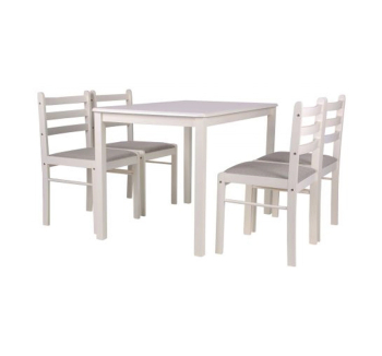 Комплект обеденный AMF Брауни (стол+4 стула) Белый (Белый шоколад Латте) фото-2