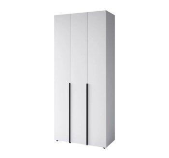 Шкаф гардероб ДОМ Сота Р 105 104.1x50x240 Белый (Белый Черный матовый) фото-1