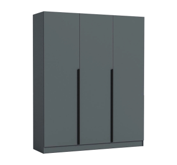 Шкаф гардероб MatroLuxe Urban с 1-м глубоким ящиком 180x54x220 Серый (Антрацит) фото-1