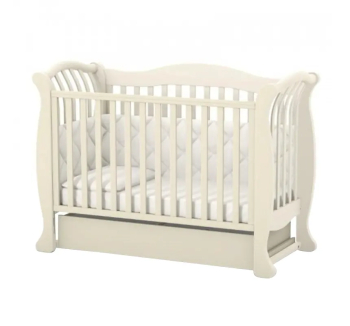 Ліжко для немовлят Верес ЛД19 19.3.1.1 з  шухлядою без маятника 40.6.1 120x60 Бежевий (Слонова кістка Cлонова кістка) фото-1