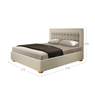 Ліжко DLS Кері 200x160 Білий (BALOO 2073 Бук) фото-2
